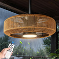 20' Outdoor Ceiling Fan with Light – Waterproof Plug-In Hanging Caged Fan, 3CCT Dimmable LED, 6-Speed with Remote & App Control for Covered Patios, Gazebo & Porch