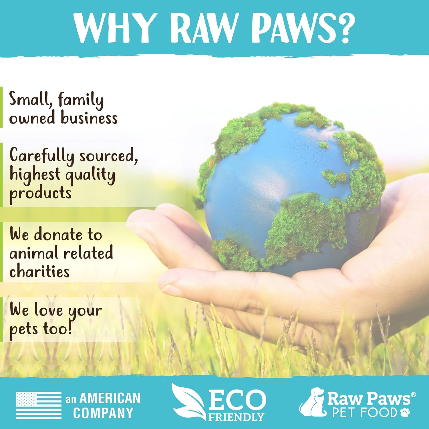 Raw Paws Signature Blend Pet Food for Dogs & Cats - Turkey Recipe, 1-lb Rolls (20 Pack) - Made in USA Frozen Turkey Roll Dog Food - Log Dog Food - Refrigerated Raw Frozen Food for Dogs