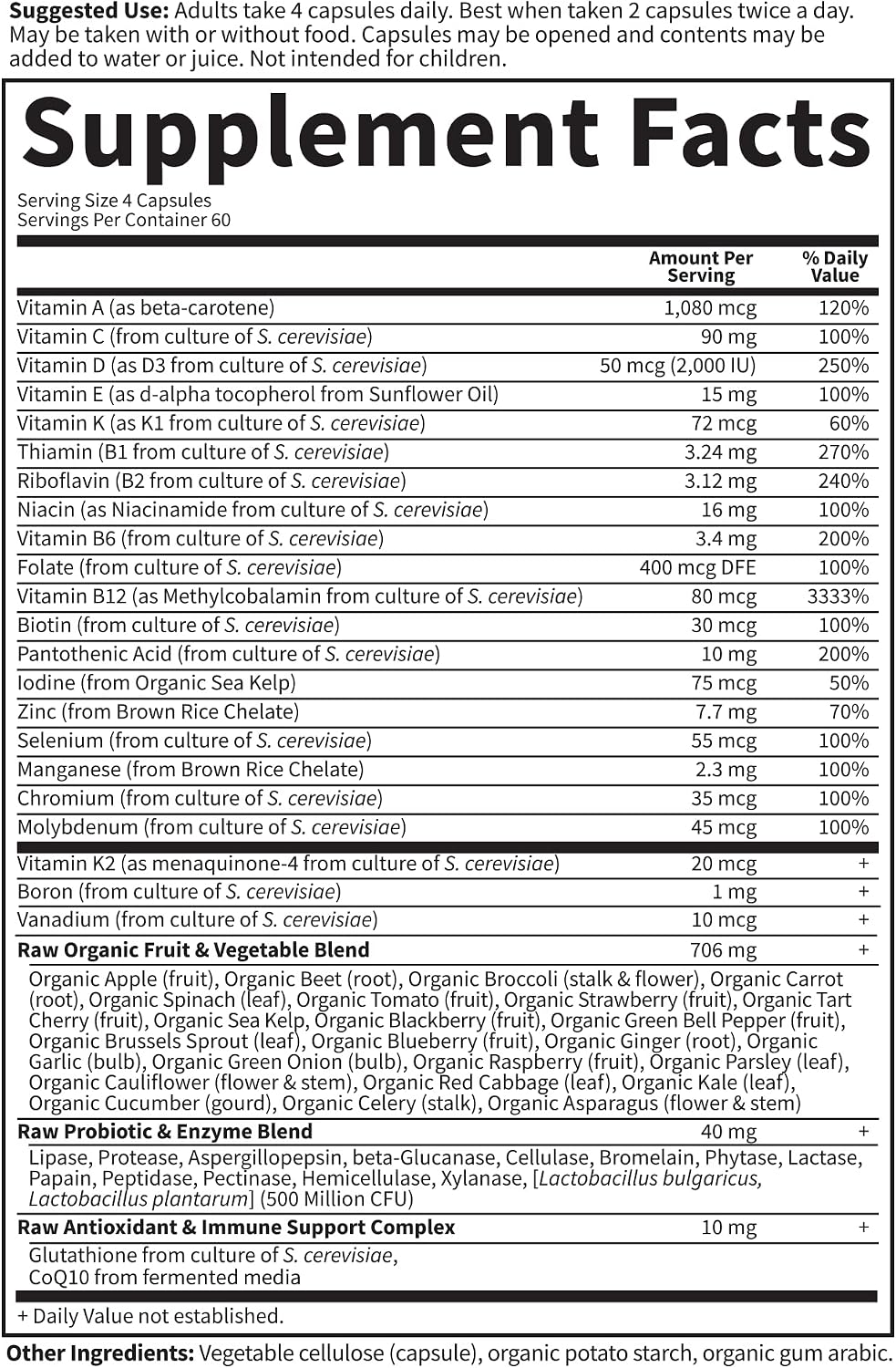 Garden of Life Vitamin Code Multivitamin for Women 50 & Over, B Vitamins, A, C, D3, E & K, CoQ10, Probiotics & Enzymes, for Women 50 Plus, 240 Capsules,(Pack of 2)