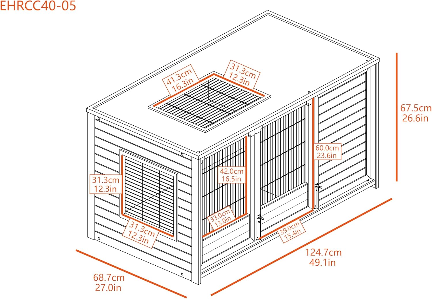 New Age Pet ECOFLEX Cozy Critter Chateau, Small Animal Hutch, 7.6 Sq Ft Living Space