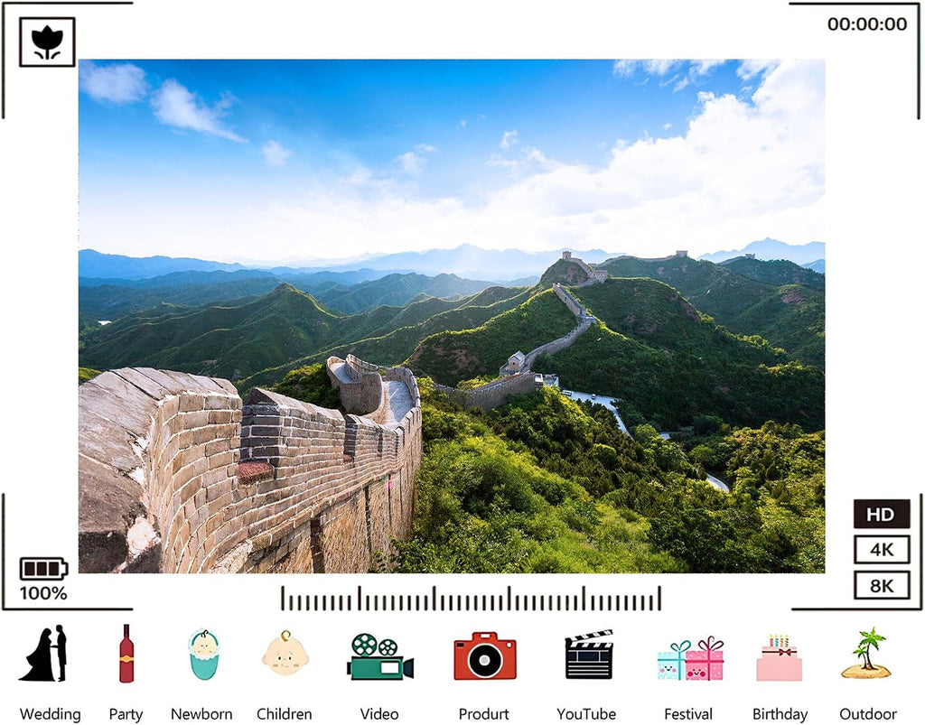Trykid 20x10ft Ancient Fortification Backdrop Stone Walls Green Mountains Clear Sky Historical Photography Background Cultural Heritage Tapestry Party Decoration Photo Studio Prop Fabric