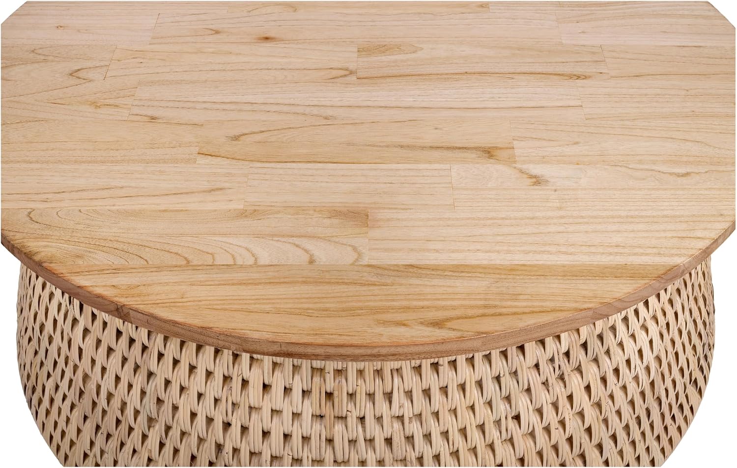 New Pacific Direct Kamari Rattan Coffee Table w/Wood Top
