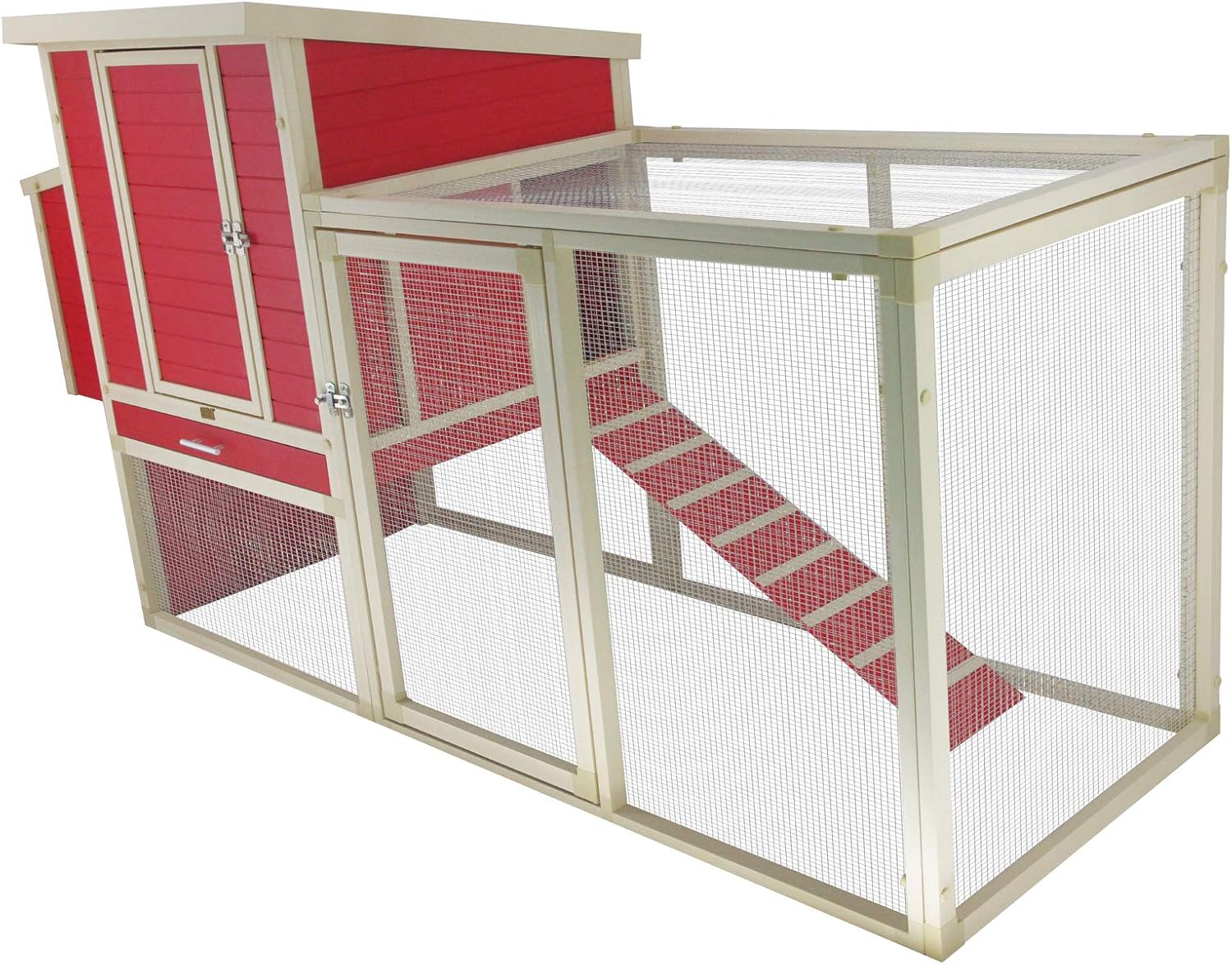New Age Pet ECOFLEX Sonoma Chicken Coop in Red and Maple