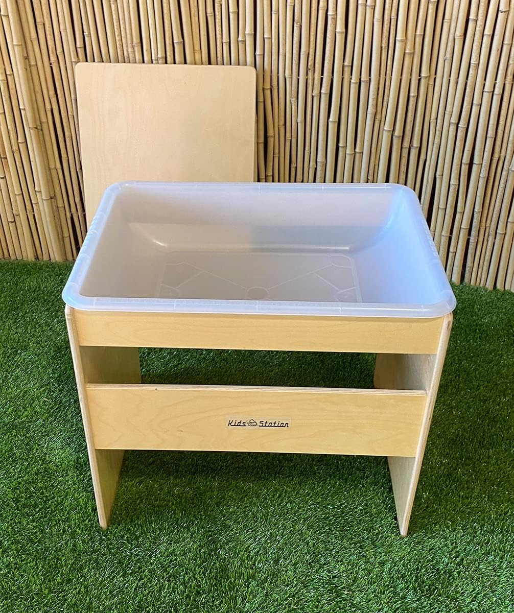 Kids' Station Pre-K Sensory Sand/Water Table with Real Birch Plywood, Ready to Assemble