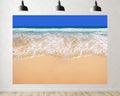 Trykid 20x10ft Clear Blue Ocean Shore Backdrop Tropical Coastal Waves Photography Background Summer Vacation Tapestry Party Decoration Photo Studio Prop Fabric