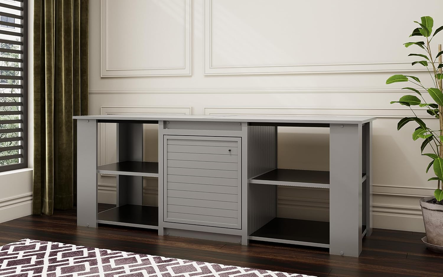 New Age Pet® ECOFLEX® 72' Jumbo Versa Stand, Standard Height Cabinet for Reptile & Small Animal Habitat, Lounge in Grey