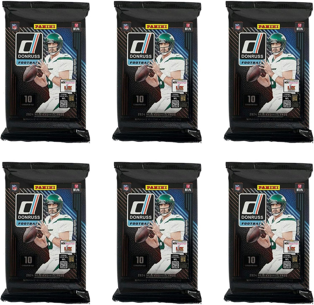 2024-25 Panini Donruss Football Mega Box – NFL Trading Cards, Retail Exclusive, 60 Cards, Rated Rookies, Autograph or Memorabilia Card