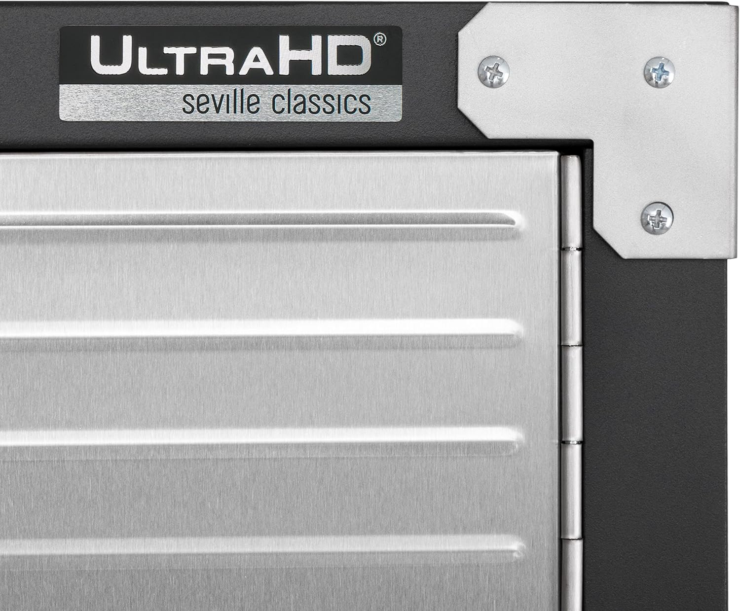 Seville Classics UltraHD Solid Steel Rolling Lockable Metal Storage Cabinet Locker Organizer, w/Adjustable Shelves for Garage, Warehouse, Office, Classroom, Graphite, 36' W x 18' D x 72' H