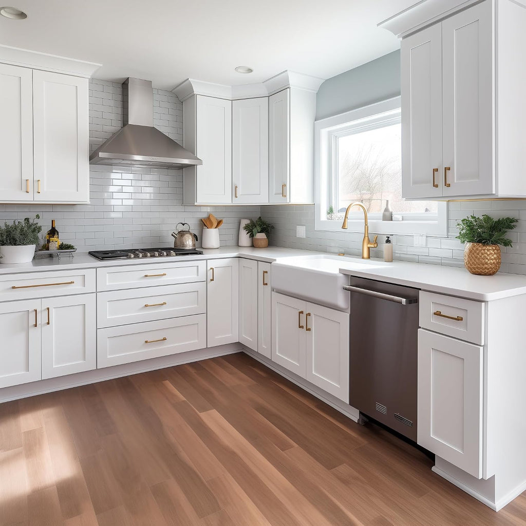 33 Inch RTA Kitchen Sink Base Cabinet - Solid Wood Shaker Style Farmhouse Cabinet with Soft Close Doors, Fits 24-30 Inch Undermount Sinks, Ready to Assemble (White)