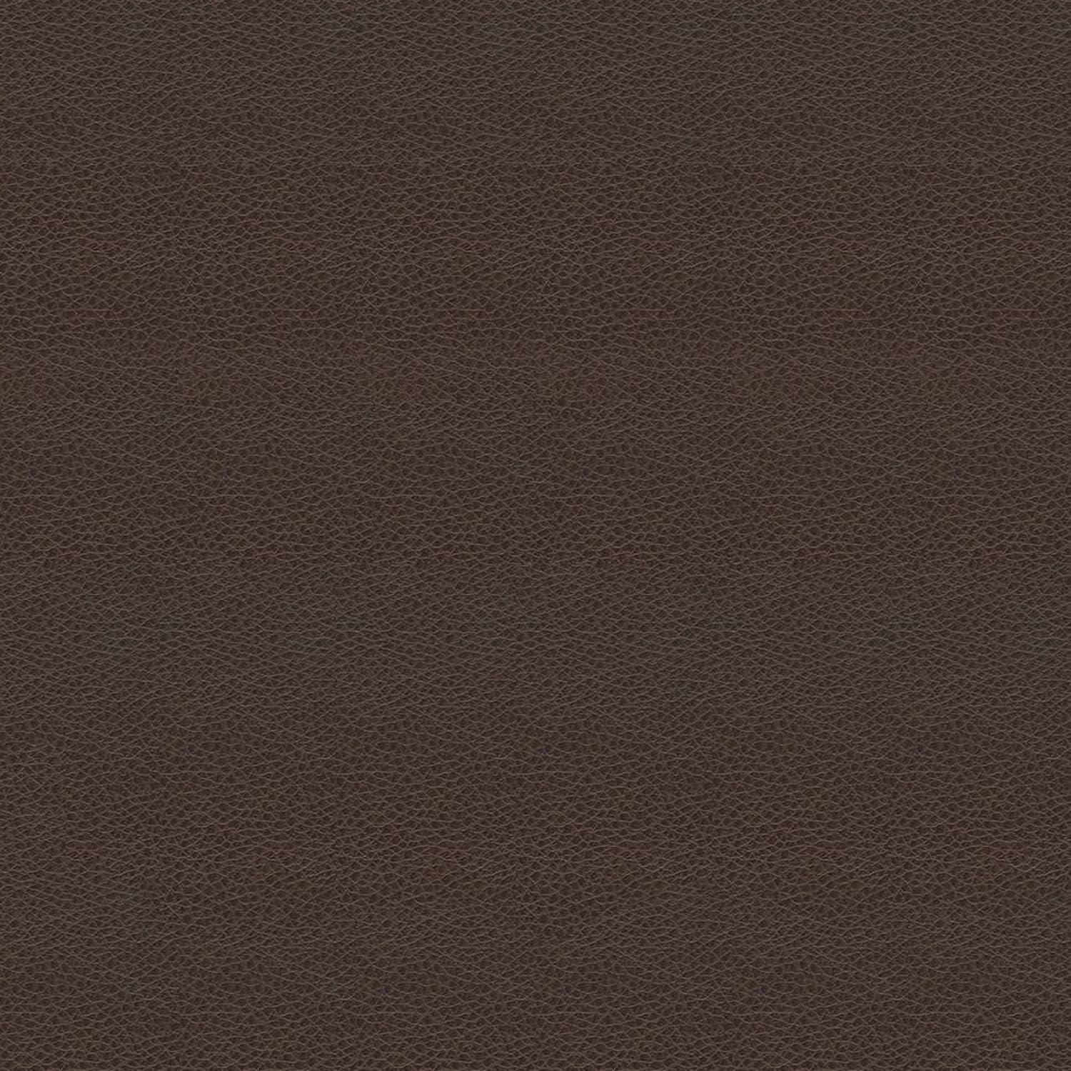 HomePop 32' Large Tufted Round Storage Ottoman - Vintage Brown Faux Leather