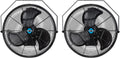 Tornado 2 Pack 20 Inch Outdoor Rated IPX4 Water-Resistant High Velocity Fan Industrial Workstation Wall Mount Fan For Commercial, Industrial, Greenhouse Use 3 Speed 4750 CFM UL Safety Listed