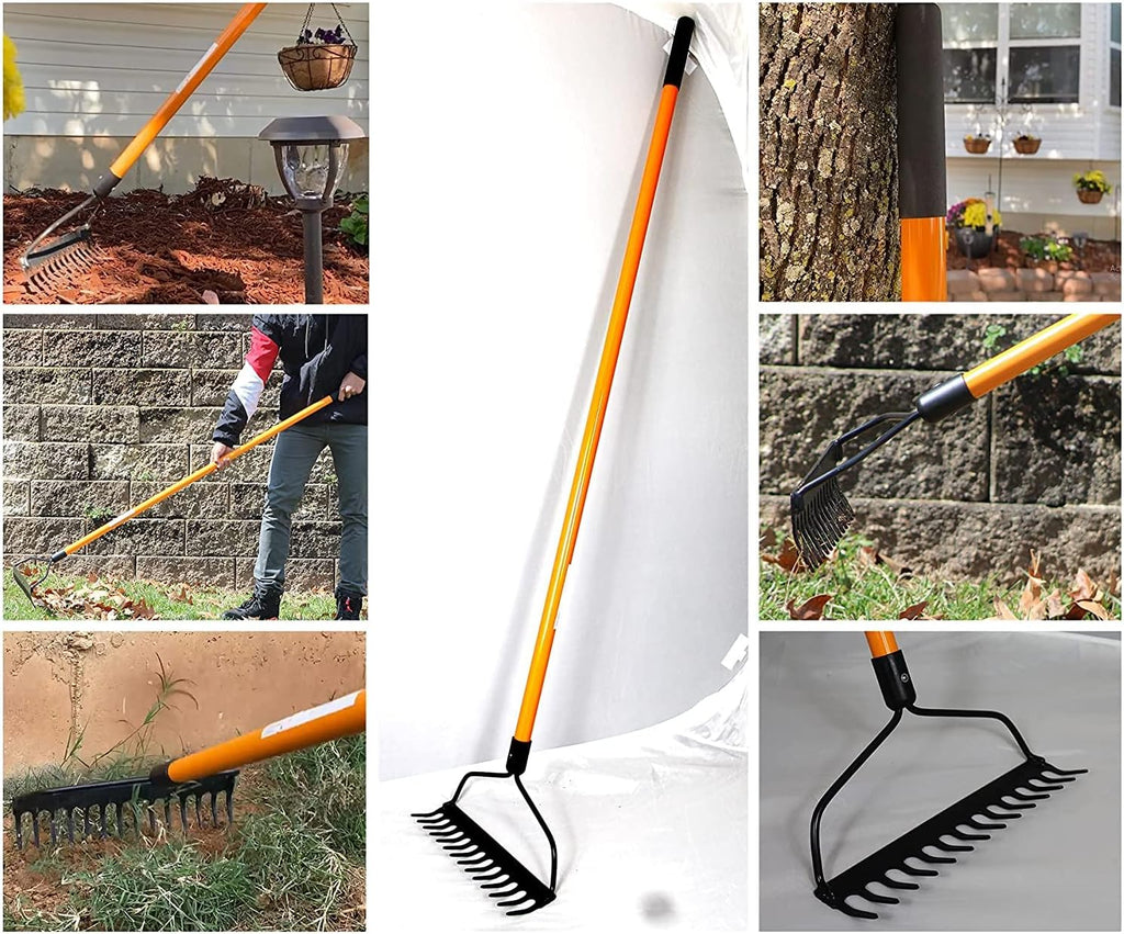 Ashman Various Assorted Garden Rakes (3 Pcs) – 2 Bow Rake, and 1 Garden Hoe – Premium Quality Multipurpose Assorted Shovels with Strong Build.