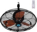 Tornado 20 Inch Outdoor Ceiling Mount Fan with Misting Kit – Quiet 3-Speed, 3300 CFM, IPX4 Water-Resistant, Remote Control, 5 Brass Nozzles, UL Listed