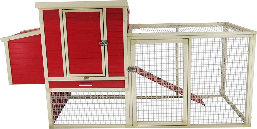 New Age Pet ECOFLEX Sonoma Chicken Coop in Red and Maple