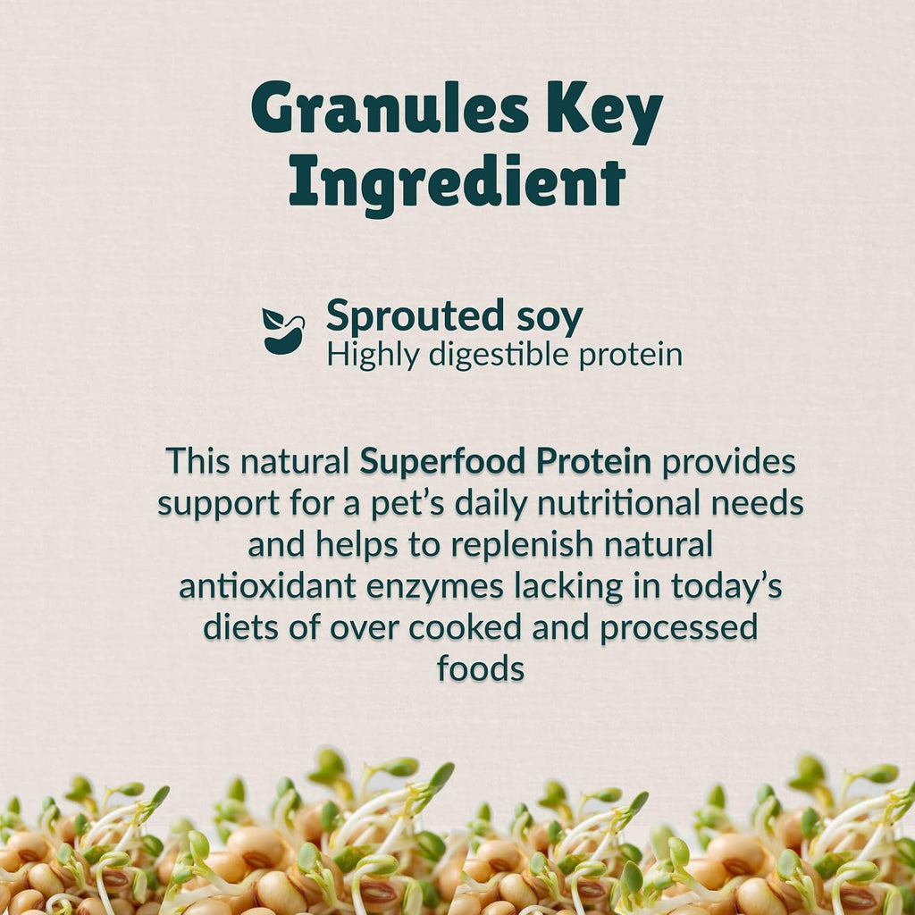 Nzymes® Sprouted Granules 2LBS (3 Pack) for Dogs, Cats, Horses, and Companion Pets. Raw Super-Food Protein and Antioxidant Nutrition. - 220 Servings - Made in the USA