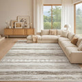 Tortania Area Rug Living Room Rugs - 10x14 Washable Large Soft Neutral Boho Moroccan Bohemian Farmhouse Rug Indoor Floor Carpet for Bedroom Under Dining Table Home Office Decor - Cream Brown