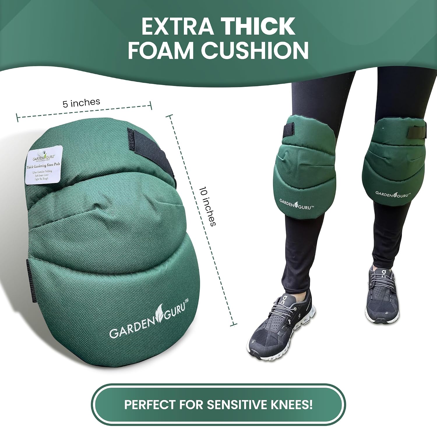 GARDEN GURU Cushioned Gardening Knee Pads with Adjustable Straps - Soft Inner Liner, Ultra Comfort Padding, Garden Kneelers for Yard Work, Household Chores, Roofing, and More - 1 Case (48 Pairs)