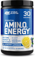 Optimum Nutrition Amino Energy - Pre Workout with Green Tea, BCAA, Amino Acids, Keto Friendly, Green Coffee Extract, Energy Powder - Blueberry Lemonade, 30 Servings (Packaging May Vary) (Pack of 6)