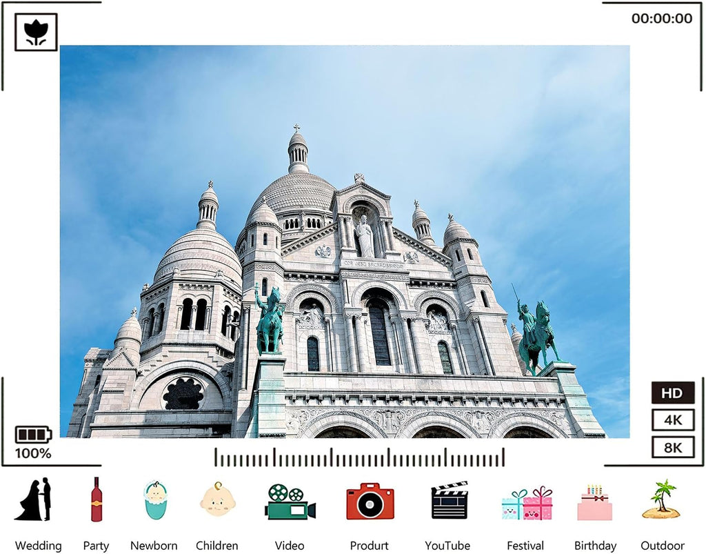 Trykid 20x10ft White Stone Basilica Backdrop Green Bronze Statues Clear Sky Photography Background European Landmark Tapestry Party Decoration Photo Studio Prop Fabric