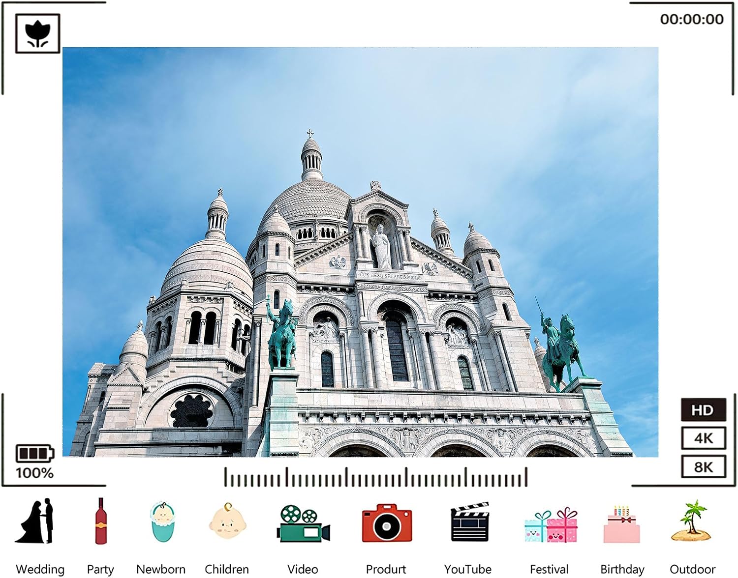 Trykid 20x10ft White Stone Basilica Backdrop Green Bronze Statues Clear Sky Photography Background European Landmark Tapestry Party Decoration Photo Studio Prop Fabric