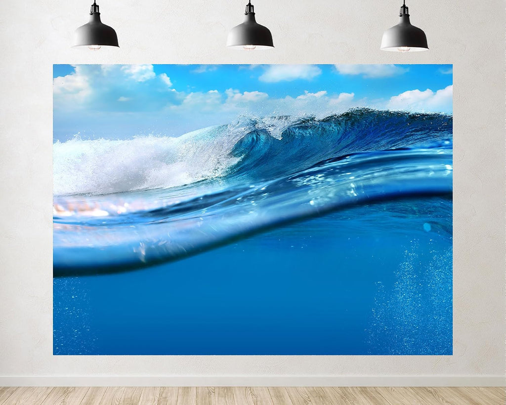 Trykid 20x10ft Turquoise Ocean Wave Backdrop Splashing Clear Underwater Photography Background Coastal Summer Tapestry Party Decoration Photo Studio Prop Fabric