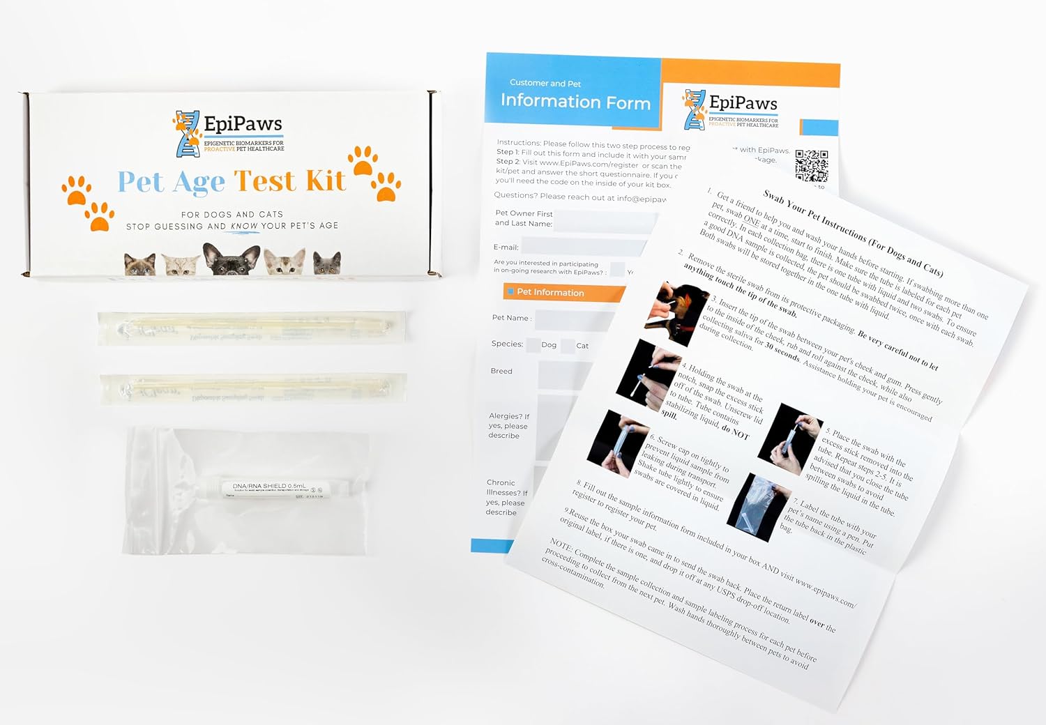 Dog Age Test - Includes Wellness Insights for Your Pet's Life Stage - At Home Epigenetic Biomarker Testing Kit, Great for Rescued Pets
