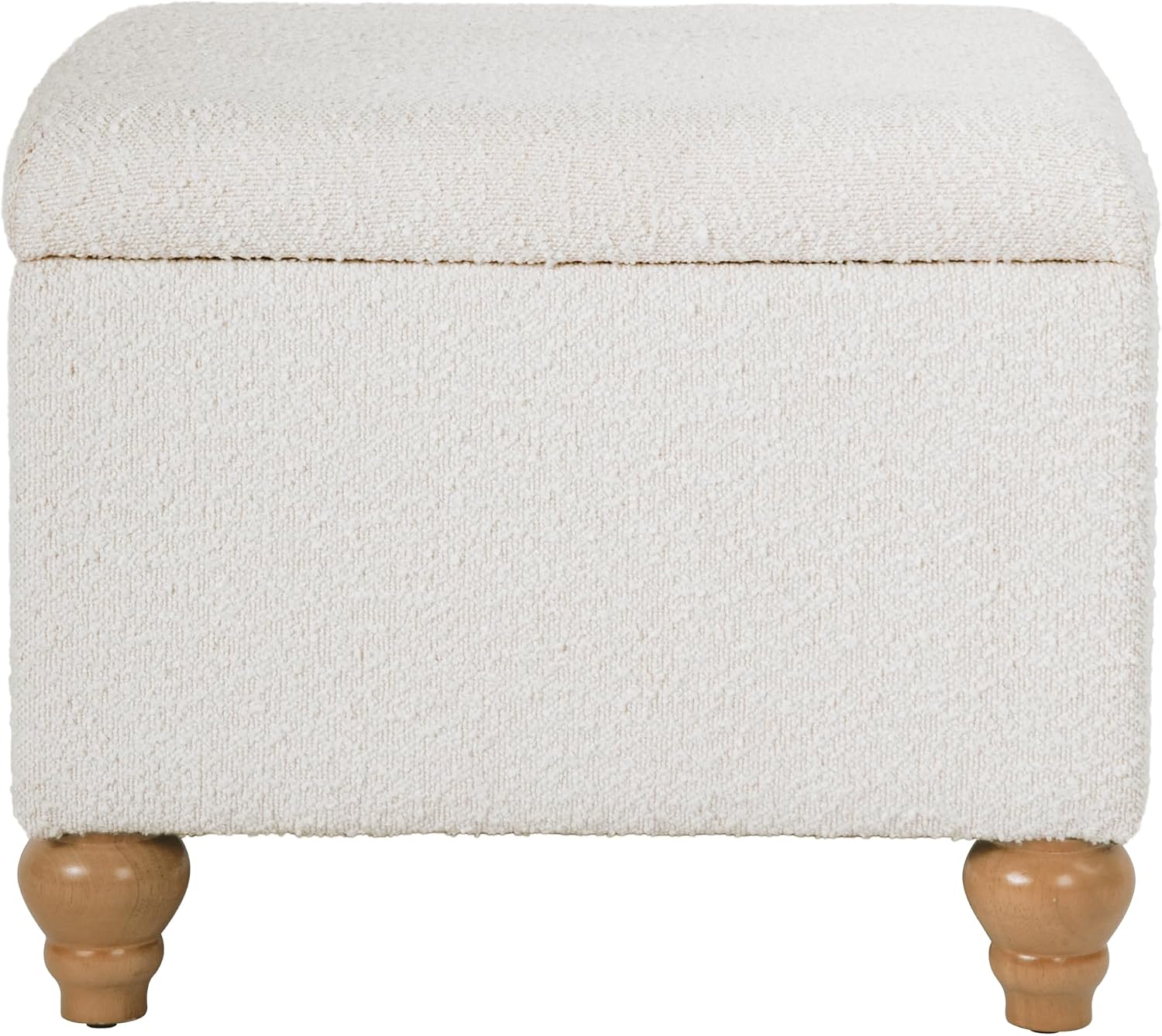 HomePop 22' Medium Rectangular Storage Ottoman - Cream Boucle