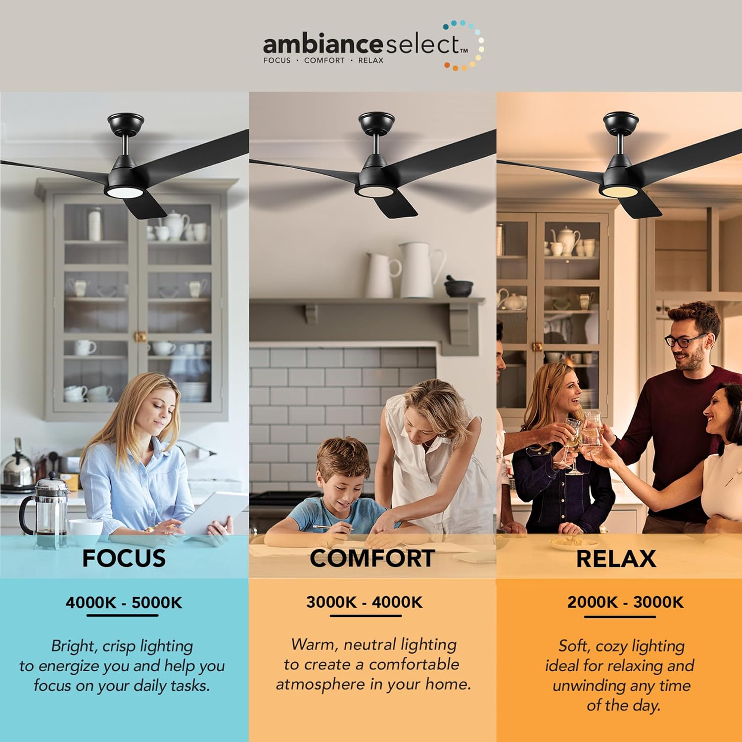Globe Electric 37000110 52' Smart Ceiling Fan with LED Light, Remote Control, WhisperQuiet DC Motor, 6 Speeds, Matte Black