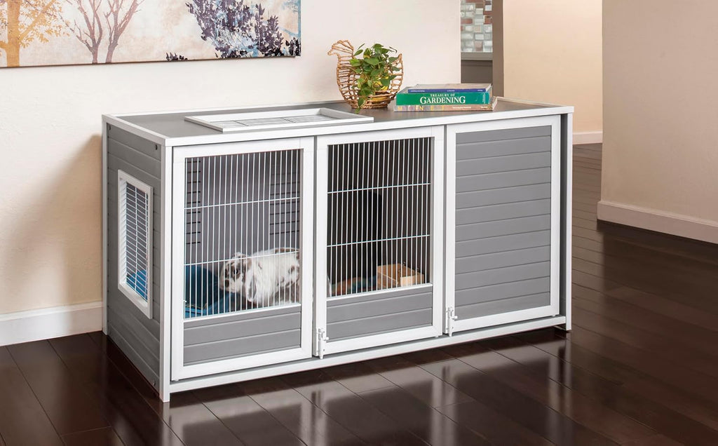 New Age Pet ECOFLEX Cozy Critter Chateau, Small Animal Hutch, 7.6 Sq Ft Living Space