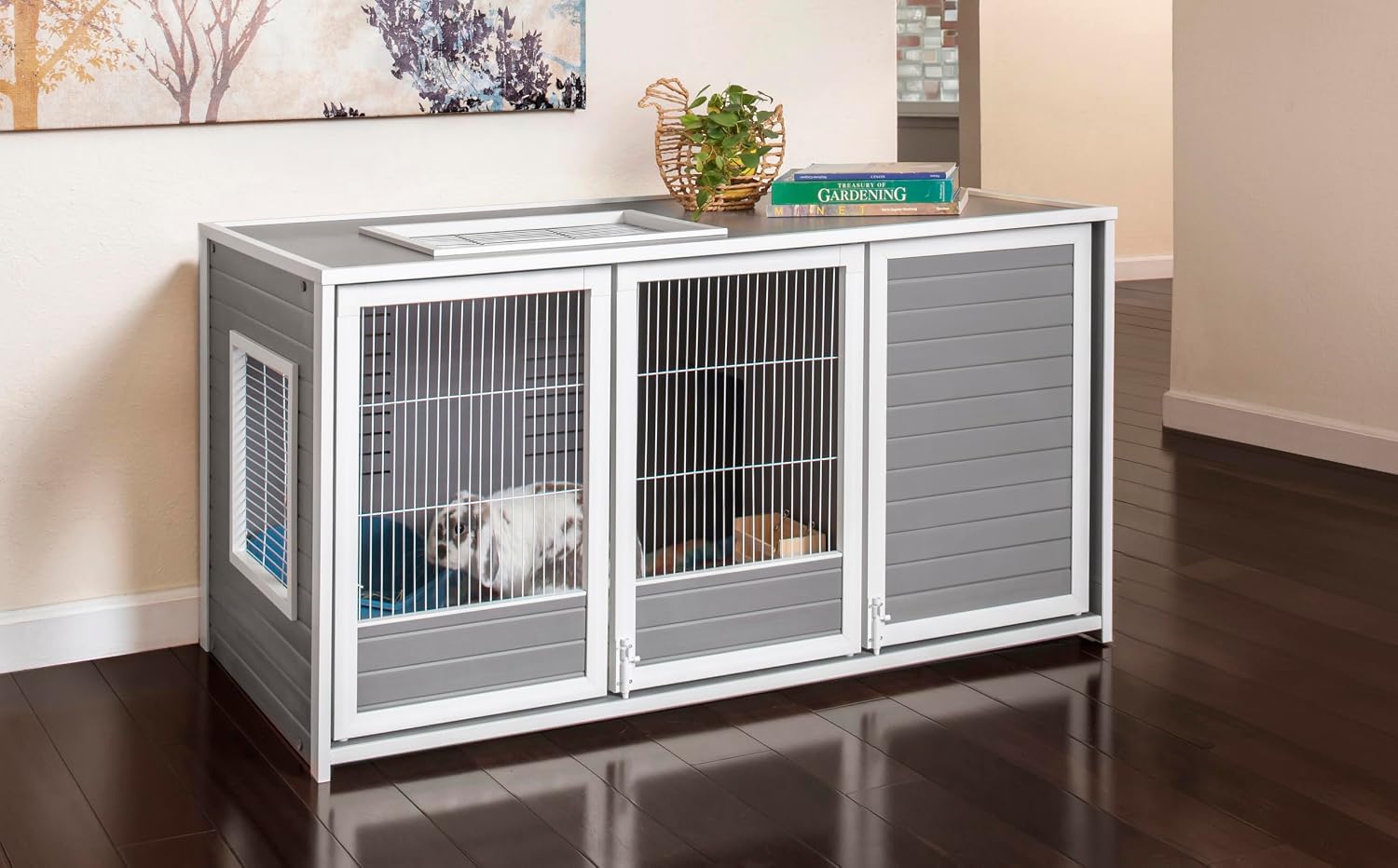 New Age Pet ECOFLEX Cozy Critter Chateau, Small Animal Hutch, 7.6 Sq Ft Living Space