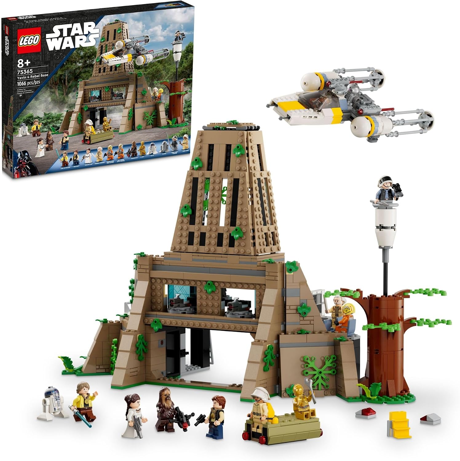 LEGO Star Wars A New Hope Yavin 4 Rebel Base, Star Wars Playset with a Command Room, Medal Ceremony Stage, Y-Wing Starfighter, 12 Star Wars Figures and More, Fun Gift for Kids Ages 8 and Up, 75365