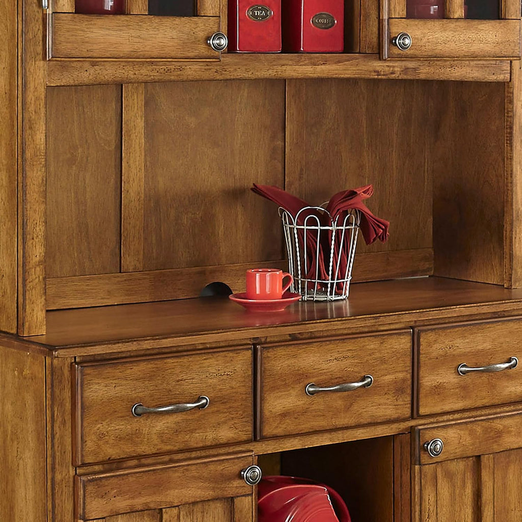 Homestyles Buffet of Buffets Cottage Oak Buffet with Hardwood Top