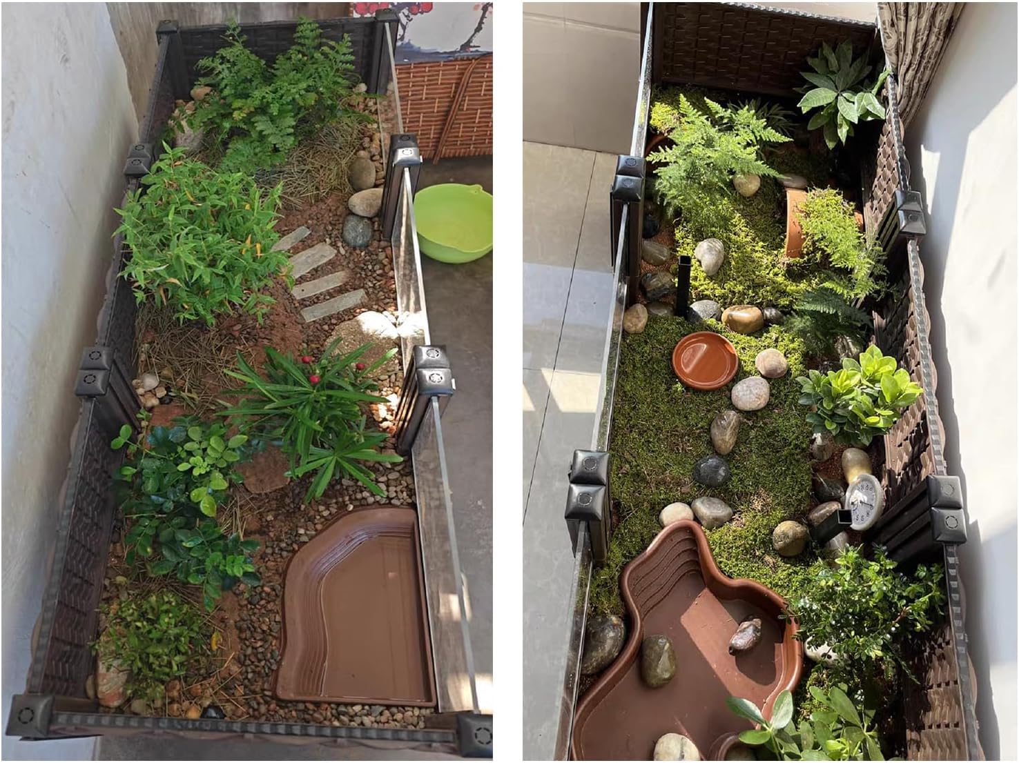 Tortoise Habitat & Reptile Enclosure – Indoor/Outdoor Turtle House with Leakproof Tray – Ideal for Pet Tortoises, Turtles & Amphibians – Breeding Box for Reptiles & Small Animals