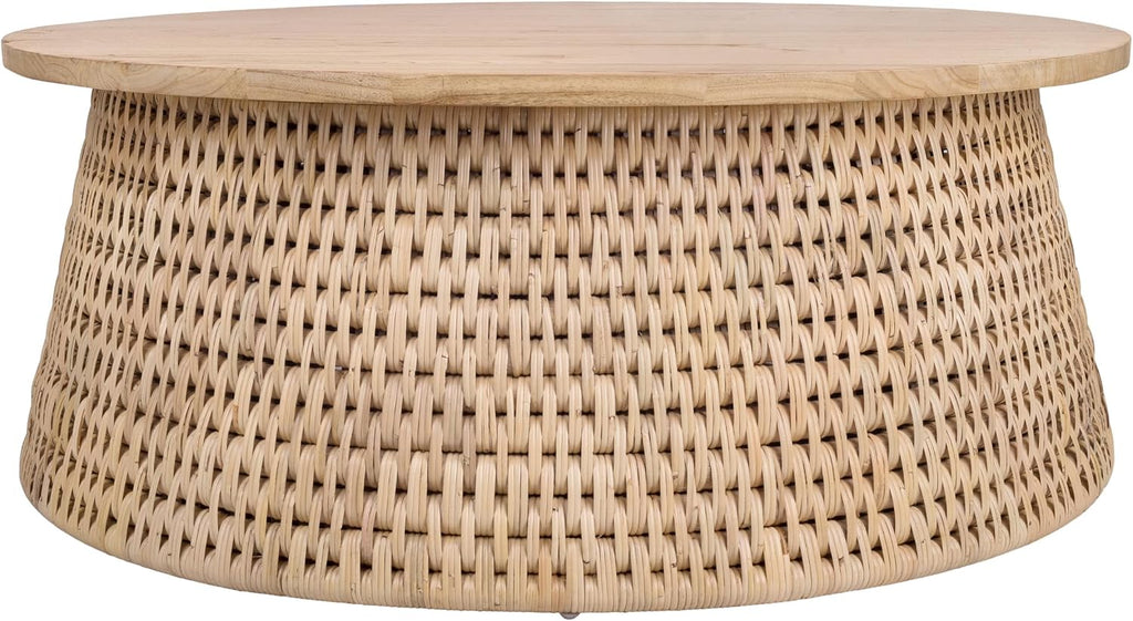 New Pacific Direct Kamari Rattan Coffee Table w/Wood Top