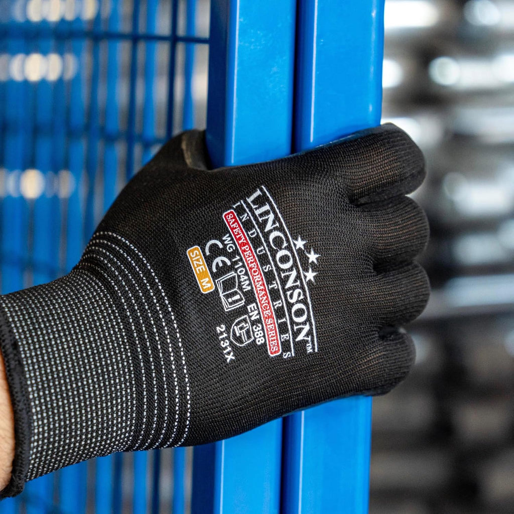 linconson 12 Pack Safety Performance Series Construction Mechanics Work Gloves