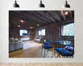 Trykid 20x10ft Rustic Exposed Brick Loft Living Room Backdrop Elegant Industrial Interior Photography Background Beautiful Home Decor Theme Party Decoration Tapestry Photo Booth Prop Fabric