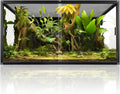 Wacool Terra 120 Gallon Reptile Tank, Large Terrarium for Bearded Dragons, Snakes, Leopard Geckos, Sliding Door & Top Ventilation, 48' x 24' x 24' Easy-to-Maintain Reptile Enclosure