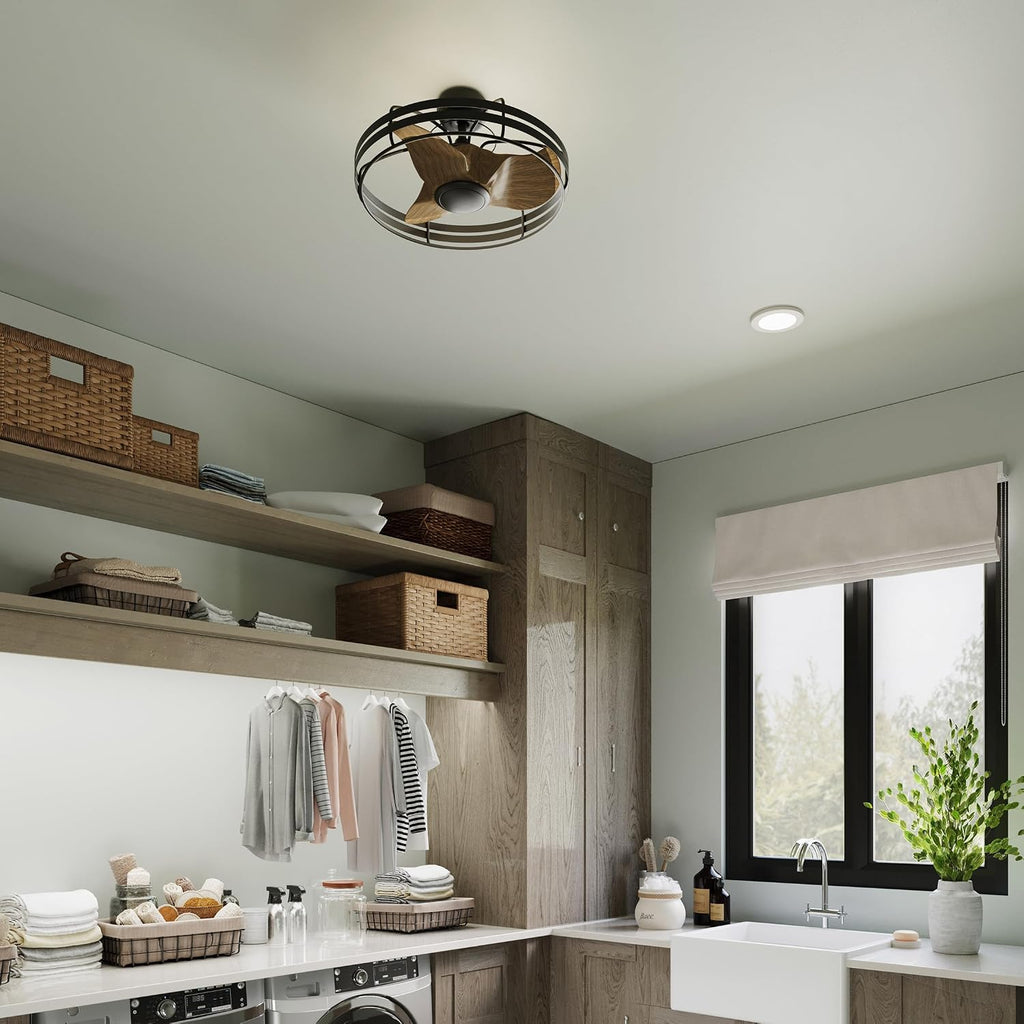 Progress Lighting P250096-143 Bastrop 26' Damp Rated Ceiling Fan, Graphite