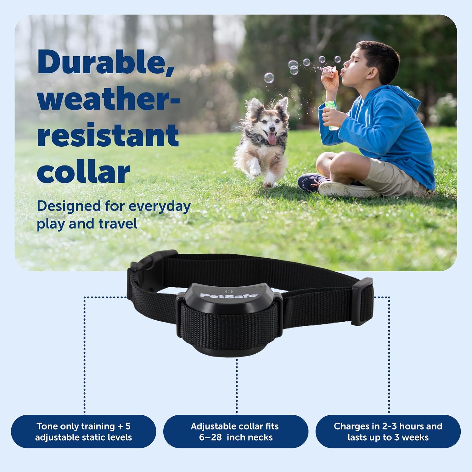 PetSafe Stay & Play Compact Wireless 2-Dog Fence, LCD Screen to Adjust the Circular Boundary, Secure up to 3/4 Acre Area, Use for All Your Pets, Portable System