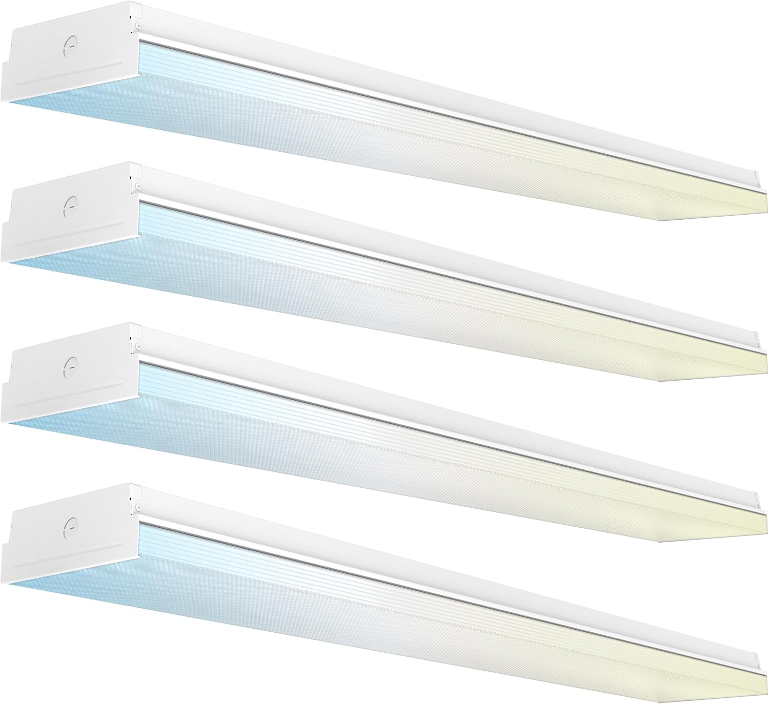 Sunco 4 Pack 50W 7 Inch LED Commercial Industrial Warehouse Workshop Prisma Wraparound Light, 6500 Lumens, 3 CCT 4000K Cool White/5000K Daylight/6000K Daylight Deluxe, Non-Dimmable, AC120-277V - ETL