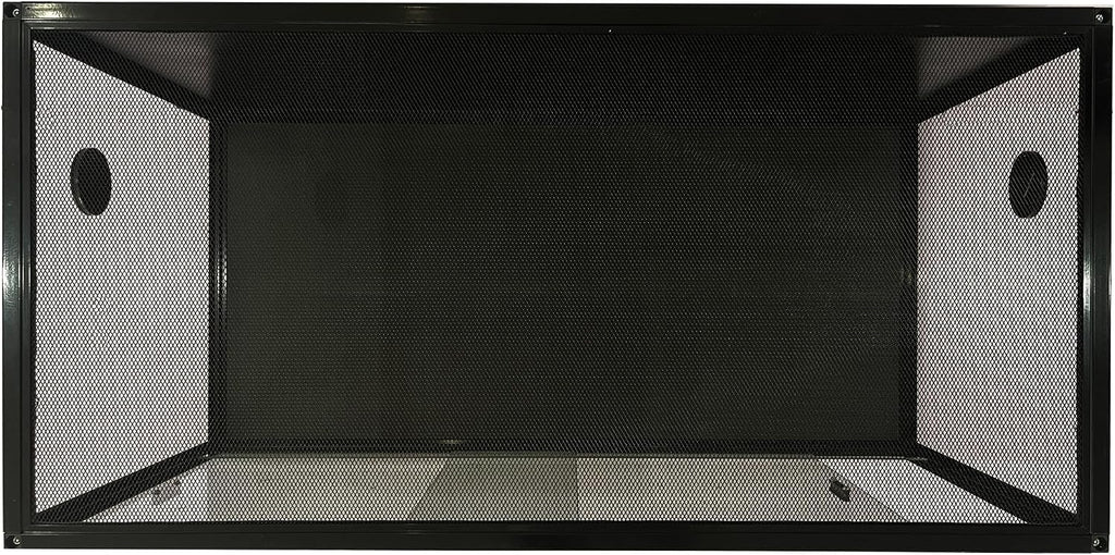 GarveeLife 120 gal Bearded Dragon Tank 4 x2 x2 ft Reptile Terrarium Enclosure with Sliding Glass Doors, Snake Enclosure Heavy Duty Top Screen Ventilation, Easy to Assemble Black