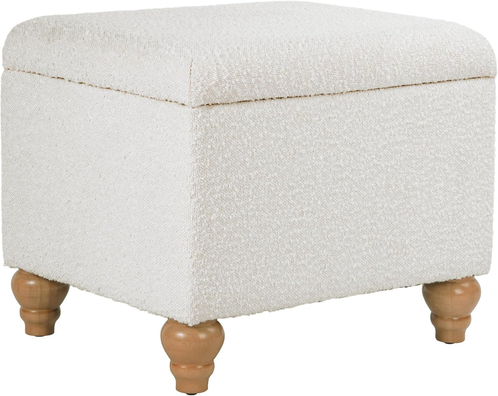 HomePop 22' Medium Rectangular Storage Ottoman - Cream Boucle