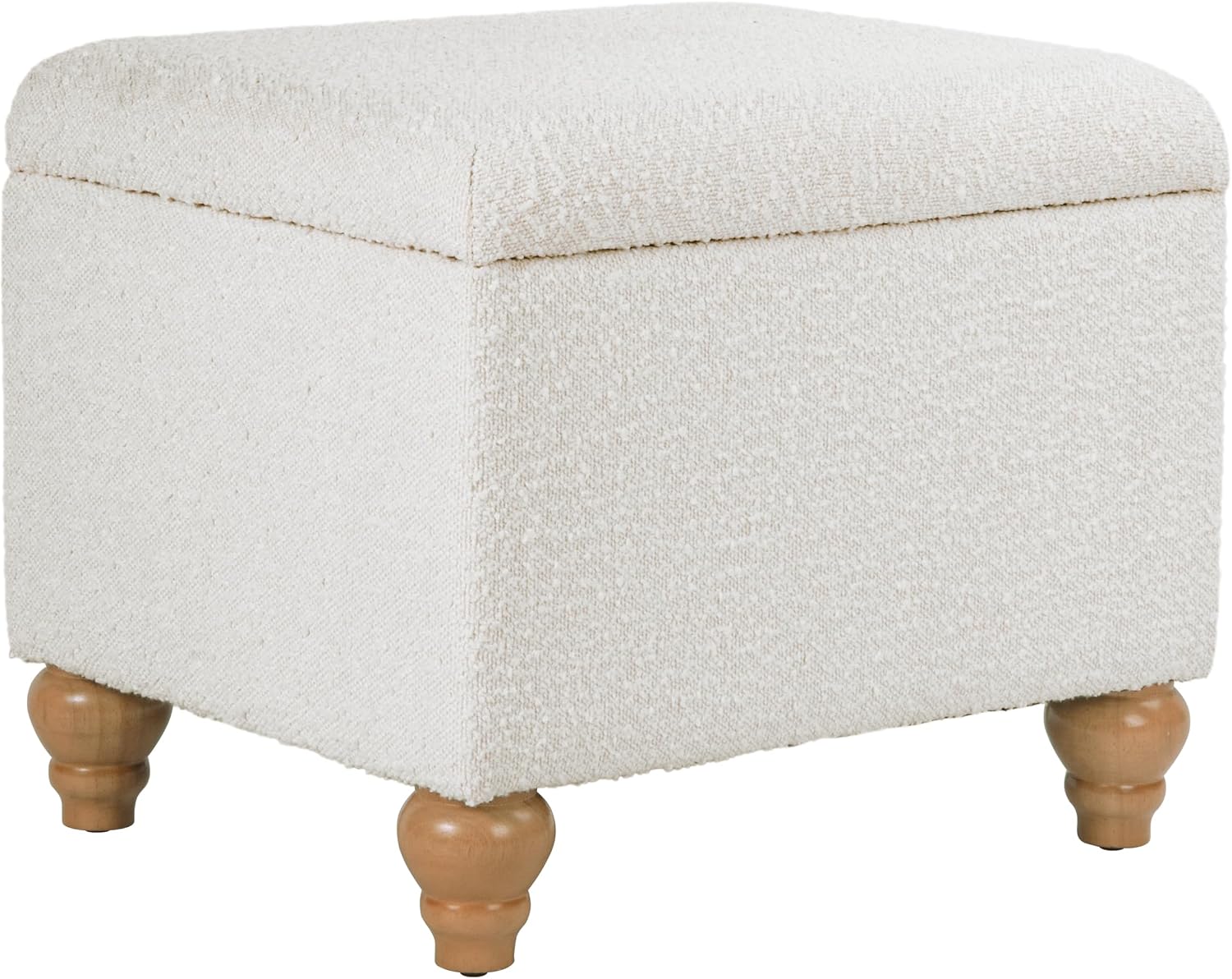 HomePop 22' Medium Rectangular Storage Ottoman - Cream Boucle
