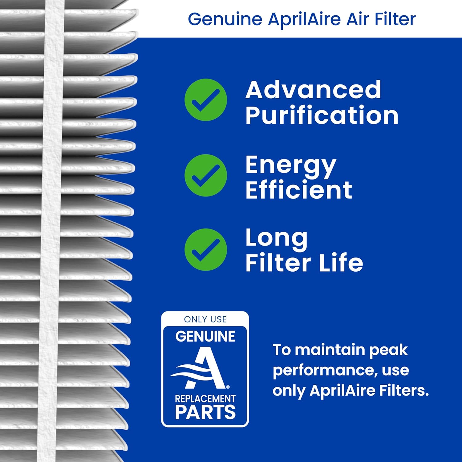 Genuine AprilAire 213 Replacement Filter for AprilAire Whole-House Air Purifiers - MERV 13, Healthy Home Allergy, 20x25x4 Air Filter (Pack of 2)