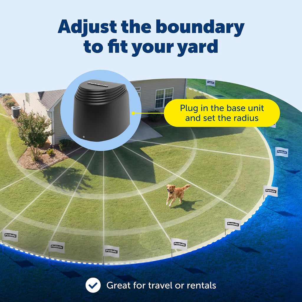 PetSafe Stay & Play Dog and Cat Wireless Fence – Above Ground Electric Pet Fence – from the Parent Company of INVISIBLE FENCE Brand