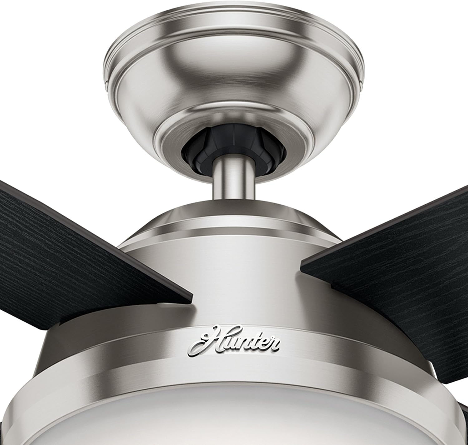 Hunter Fan 44 inch Contemporary Brushed Nickel Finish Indoor Ceiling Fan with LED Light Kit and Remote Control (Renewed)