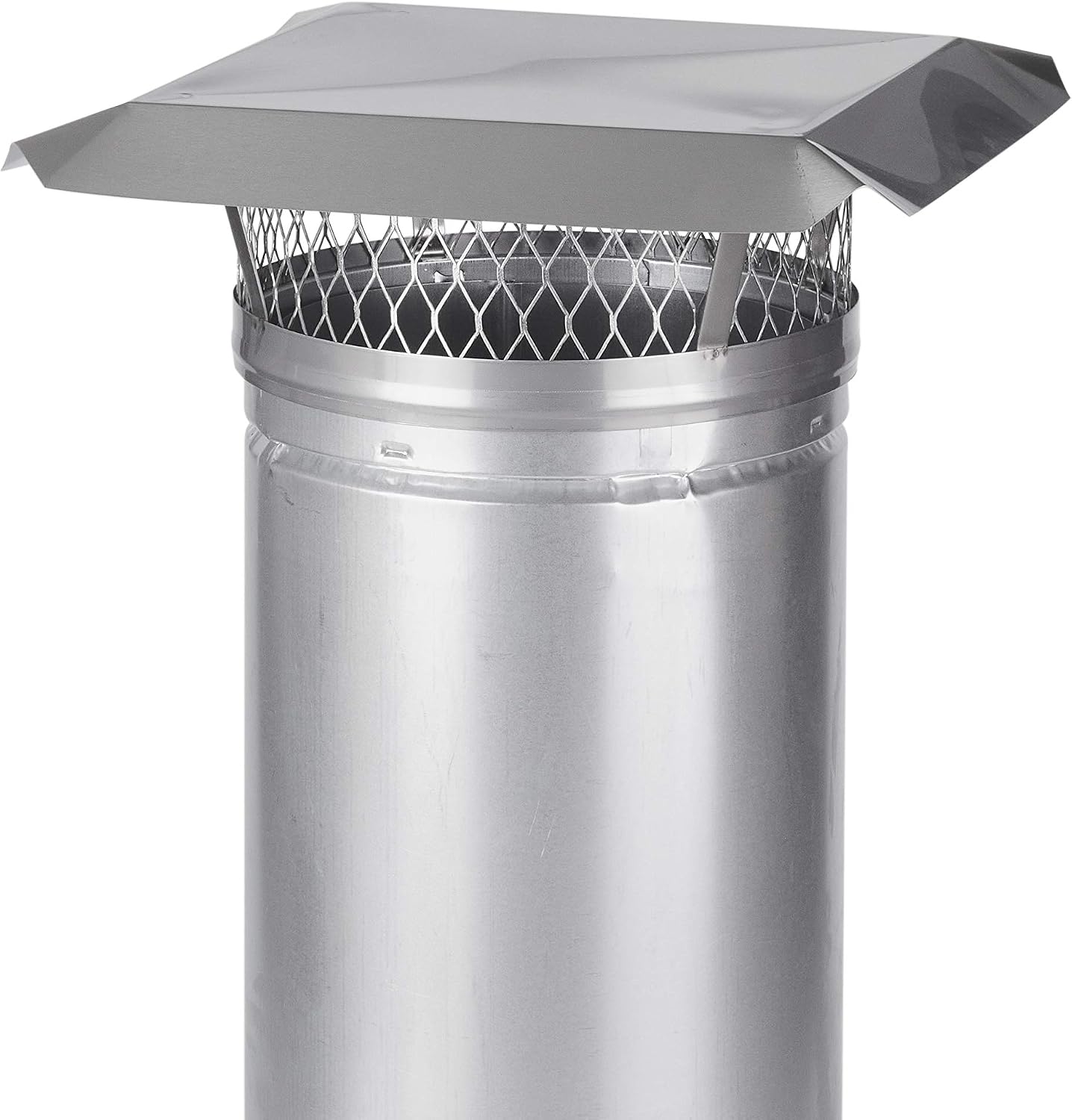 HY-C LC12 Round Stainless Steel Clamp on Single Flue Liner Chimney Cap, 12'
