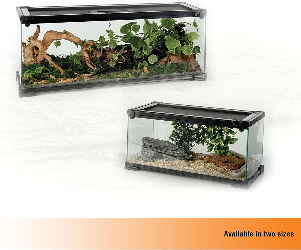 Zilla QuickBuild Reptile 65 Gallon Glass Terrarium Habitat with Sliding Door For Geckos, Snakes, Lizards, Frogs, Turtles, and Tortoises, 48' x 18' x 18'