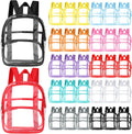 Aliceset Clear Backpack Bulk Waterproof Transparent Colorful Bookbag Donation Supply Kits for Women Men(9 Inch,30 Pcs)