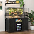 GDLF Reptile Tank Stand Terrarium Stand with Cabinet for Accessories Storage 48' X 24' Tabletop Fits up to 120 Gallon Bearded Dragon, Reptile Terrarium,Turtle Tank